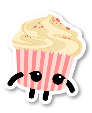 illustrated cupcake