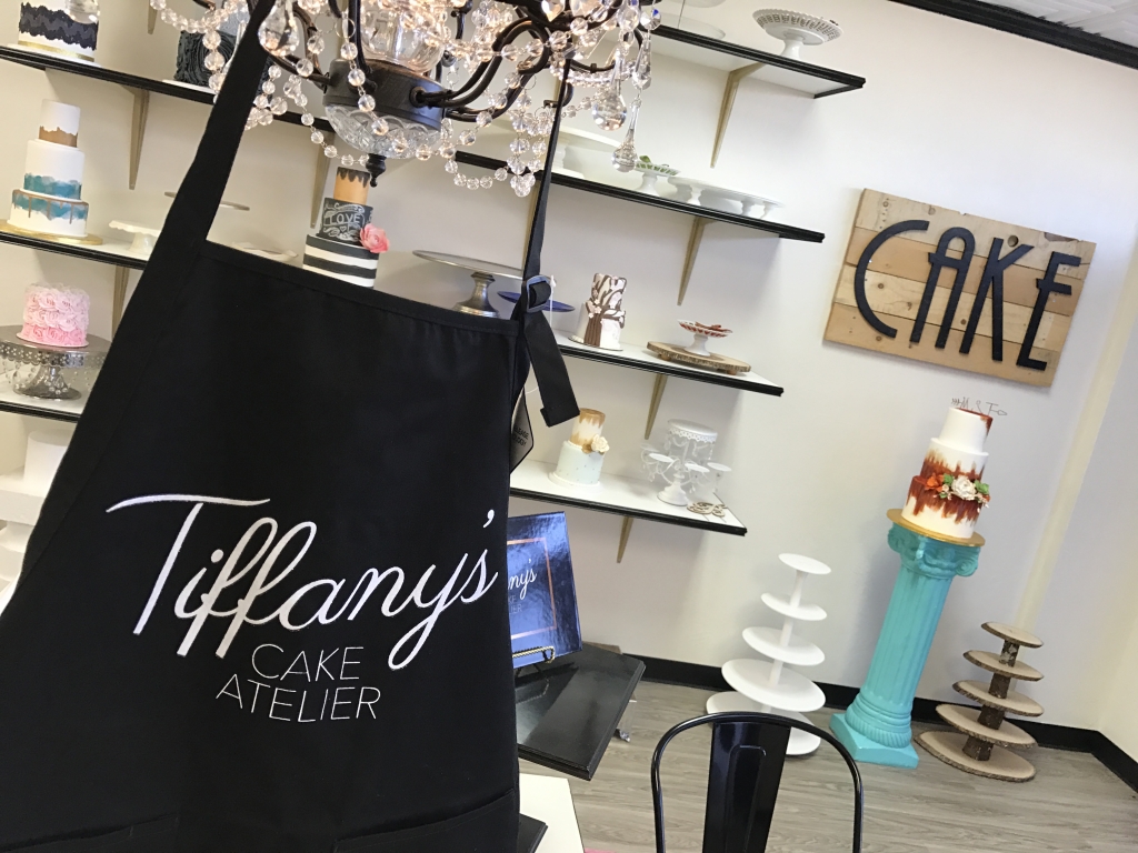 Tiffanys apron hanging in the studio.